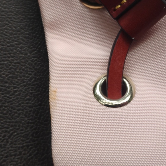 Dooney & Bourke Nylon Leather Drawstring Bucket Bag - Picture 11 of 12